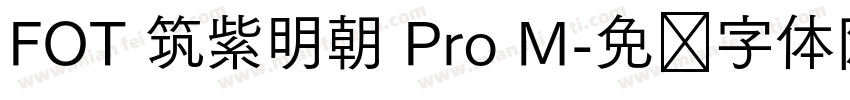 FOT 筑紫明朝 Pro M字体转换
